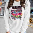 Permanent Teacher Offduty Tiedye Last Day Of School Women Long Sleeve T-shirt Gifts for Her