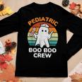 Cute Ghost Halloween Pediatric Rn Nurse Boo Boo Crew Gift For Women Women Graphic Long Sleeve T-shirt Personalized Gifts