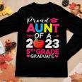 Proud Aunt Of 2023 5Th Grade Graduate Graduation Women Long Sleeve T-shirt Unique Gifts