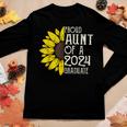 Proud Aunt Of A Class Of 2024 Graduate Sunflower Senior 2024 Women Long Sleeve T-shirt Unique Gifts