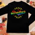 Proud Brother Pride Lgbt Rainbow Women Graphic Long Sleeve T-shirt Funny Gifts