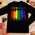 I Read Banned Books Week Rainbow Lgbt Book Lover Teacher Women Long Sleeve T-shirt Unique Gifts