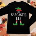 Sarcastic Elf Matching Group Xmas Funny Family Christmas Gift For Women Women Graphic Long Sleeve T-shirt Personalized Gifts