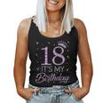 18 It's My Birthday Pink Crown Happy 18Th Birthday Girl Women Tank Top