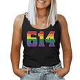 614 Area Code Columbus Oh Gay Pride Lgbt Rainbow Women Tank Top