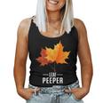 Autumn Fall Color Leaf Peeper Autumn Peeping Fall Retro Cute Women Tank Top