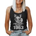 Awesome Since 1963 60Th Birthday 60 Year Old Cat Lovers Women Tank Top