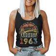 Awesome Since August 1963 Vintage Gift Men 60Th Birthday Women Tank Top Weekend Graphic