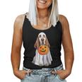 Basset Hound Ghost Pumpkin Halloween Costume Fall Women Tank Top