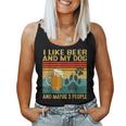 I Like Beer My Dog And Maybe 3 People Dog Lover Women Tank Top
