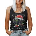 Black Pug Christmas Tree Dog Mom Dad Ugly Sweater Christmas Women Tank Top