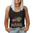 Blessed Nana Christmas Red Truck Car Christmas Tree Women Tank Top