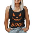 Boo Halloween Spooky Scary Pumpkin Pumpkins October Fall Halloween Women Tank Top