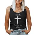 I Can't But I Know A Guy Christian Cross Jesus Faith Women Tank Top