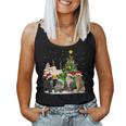 Cats Christmas Tree Lights Ugly Sweater Cat Mom Cat Lover Women Tank Top