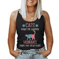 Cats Make Me Happy Cat Mom Kitten Lover Rainbow Women Tank Top