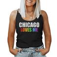 Chicago Gay Pride Lgbt Rainbow Love Illinois Men Women Women Tank Top