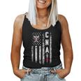 Cna - American Flag July 4Th Certified Nurse Assistant Women Tank Top Basic Casual Daily Weekend Graphic