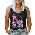 Crush Breast Cancer Awareness Pink Ribbon High Heel Women Tank Top