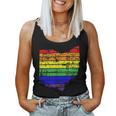 Distressed Ohio Lgbt Rainbow Gay Pride For Men Women Women Tank Top