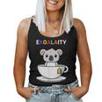 Ekoalaity Gay Pride Cute Koala Tea Cup Rainbow Flag Lgbt Women Tank Top
