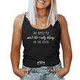 Expecting Mom Thanksgiving Apple Pie Twin Pregnancy Reveal Women Tank Top