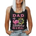 Family Flamingo Matching - Dad Of The Birthday Girl Women Tank Top