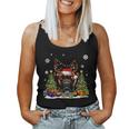 Dog Lovers Cute Boxer Santa Hat Ugly Christmas Sweater Women Tank Top