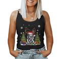 Dog Lovers Norwegian Elkhound Ugly Christmas Sweater Women Tank Top