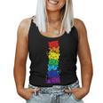Funny Lgbt Cat Stack Rainbow Gay Pride Gift For Cat Lover Women Tank Top Basic Casual Daily Weekend Graphic
