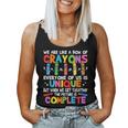 Teacher We Are Like A Box Of Crayons Women Tank Top