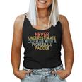 Never Underestimate Old Man With A Pickleball Paddle Women Tank Top