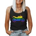 Gay Biker Lgbt-Q Rainbow Pride Flag Motorcycle Men Women Women Tank Top