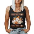 Ghost Ugly Sweater Halloween Christmas Sweater For Women Tank Top