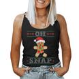 Gingerbread Man Oh Snap Christmas Ugly Sweater Women Tank Top