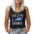 Girls Shark Lover Shark Girls Shark Women Tank Top