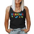 Grandma Master Builder Building Bricks Blocks Family Parents Women Tank Top