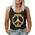 Groovy Peace Hippie Love Sign Love Flower World Peace Day Women Tank Top