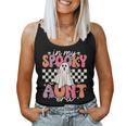 Groovy In My Spooky Aunt Era Retro Auntie Halloween Ghost Women Tank Top