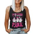 Groovy Wear Pink Breast Cancer Warrior Ghost Halloween Women Tank Top