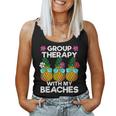 Group Therapy With My Beaches Pineapple Girls Trip Women Women Tank Top Weekend Graphic