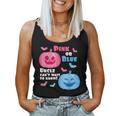 Halloween Gender Reveal Uncle Cant Wait To Know Fall Theme Women Tank Top