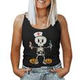 Halloween Nicu Nurse Skeleton Scrub Top Costume Women Tank Top