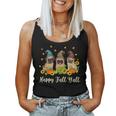 Happy Fall Yall Pug Leopard Pumpkin Halloween Halloween Women Tank Top