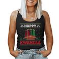 Happy Kwanzaa Kinara African American Ugly Christmas Sweater Women Tank Top