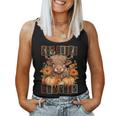 Hay There Pumkin Highland Cow Fall Autumn Thanksgiving Women Tank Top