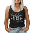 Hello Forty Est 1983 40 Years Old 40Th Birthday For Women Women Tank Top Basic Casual Daily Weekend Graphic