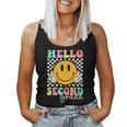 Hello Second Grade Groovy Retro First Day Back To School Women Tank Top