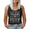 I'm The Middle Sister I Am Reason We Have Rules Cute Floral Women Tank Top