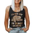 I'm Not Lazy I'm Energy Efficient Sloths Quote Saying Women Tank Top